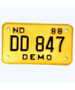 1988 United States North Dakota DEMO Special License Plate DD 847 - $20.35 CAD