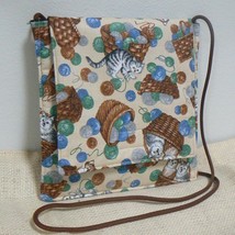 Small Square Purse with Cats in Baskets Print - Wide Flap (BN-PUR105) - £11.17 GBP