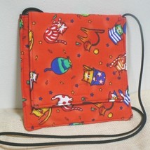 Small Square Purse with Tubby Cats Prin - Wide Flapt (BN-PUR105) - $14.00