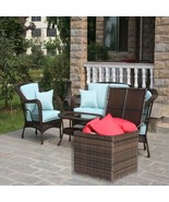 Wicker Patio Furniture Storage: Brown Box - $122.99