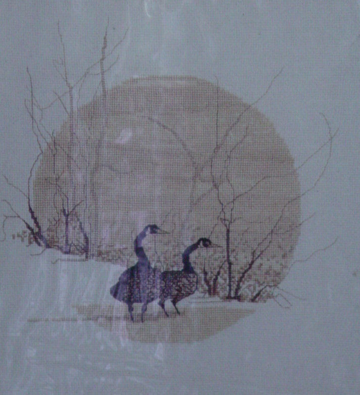 Cross Stitch Pattern Leaflet "Cameo Geese" - $6.99