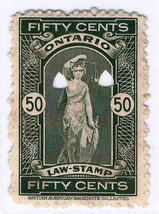 Canada Ontario 1929-1940 Revenue Very Fine Ng Law Stamp OL72 - £5.49 GBP