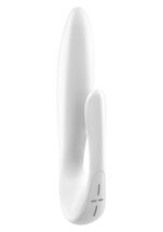 Ovo J2 Silicone Rechargeable Dual Vibe Rabbit Waterproof White - £58.90 GBP