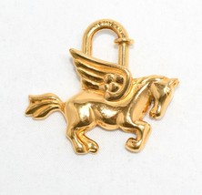 Hermes Cadena Gold Pegasus horse motif bag charm lock 064 - £511.17 GBP