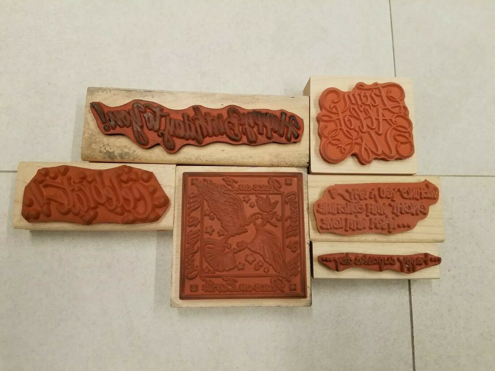 GREAT SELECTION OF WOOD & RUBBER SAYING STAMPS BUY MORE & SAVE! Item image 2