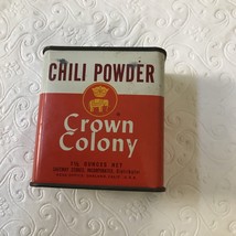 Vintage Crown Colony (SAFEWAY) CHILI POWDER 1 1/2 Oz spice tin | Chili r... - £7.18 GBP