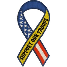 American Flag Support Our Troops Patriotic Ribbon 4&quot; - £7.27 GBP