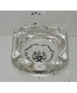 Vintage MCM The Hotel Roosevelt Clear Glass Square Ashtray 4&quot; x 4&quot; 4 Slots - €42,39 EUR
