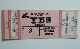Yes Original UNUSED 1977 Concert Ticket Coliseum in Jackson MS Prog Rock Music - £14.29 GBP