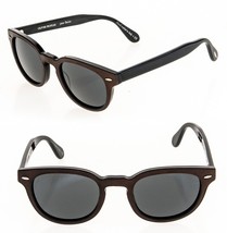 Oliver Peoples BERLUTI Sheldrake Leather Sunglasses OV5036Q Black Tobacco 5036 - £425.77 GBP