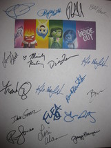 Inside Out Signed Film Movie Screenplay Script X18 Autograph Amy Poehler Bill Ha - £16.23 GBP