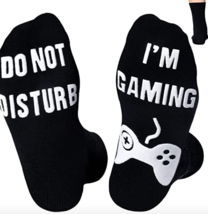&quot;Do Not Disturb I&#39;m Gaming&quot; Socks  One Size Fits Most NEW - £11.25 GBP