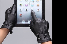 Men&#39;s &quot;Touch Screen&quot; Fur Lined Leather Driving Gloves!  - £47.37 GBP