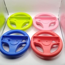 4x 3rd Party Multi Color Racing Steering Wheel, Nintendo Wii Remote Attachment - £13.01 GBP