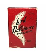 Vintage Lord Baltimore Playing Cards Linen Finish Rexall Drug Store - $156.94 MXN