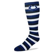 NFL Indianapolis Colts Striped Knee High Hi Tube Socks One Size Fits Mos... - $7.95