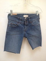 Abercrombie 14 Slim Jean Shorts Blue Denim Stretch Cutoff Girls - £10.16 GBP