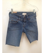 Abercrombie 14 Slim Jean Shorts Blue Denim Stretch Cutoff Girls - £10.16 GBP