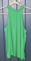 Miss Lili Banded Neck Green Sleeveless Shirt Blouse Juniors Size XL - £5.44 GBP
