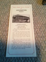 VTG Covington Virginia Brochure Map Humpback Bridge - $186.21 MXN