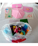 Barbie Doll house parts pieces food furniture cassette tape  - $35.00