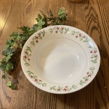 Gibson Everyday China CHRISTMAS CHARM HOLLY &amp; BERRIES 9&quot; Round Serving Bowl - $20.75