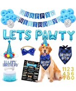 Dog Birthday Party Supplies, Dog Birthday Decorations Boy, Lets Pa Ballo... - £28.18 GBP