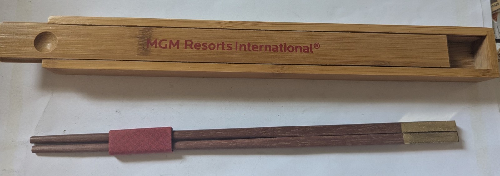 MGM Resorts International Souvenir Chopstick in Wooden Case - $19.95