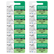 Seizaiken 362 SR721SW 1.55V 0%Hg Silver Oxide Watch Battery (10 Batteries) - $9.41
