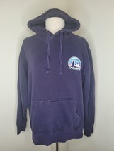 Vibtage Quicksilver Blue hoodie sweatshirt graphic medium - £27.13 GBP