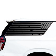 Fit Chevy Suburban Yukon XL 2021-2023 Quarter Window American Flag Decal Sticker - $59.99