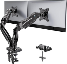 Dual Monitor Stand - Adjustable Spring Monitor Desk Mount Swivel - £64.60 GBP