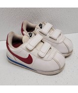 Nike Cortez Baby Toddler Kids Size 7C Shoes Sneakers White Red Blue 9047... - $34.55