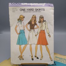 Vintage Sewing PATTERN Simplicity 6862, Misses 1975 Set of One-Yard Skirts, Size - £13.65 GBP