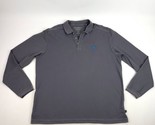 Tommy Bahama Islandzone Supima Men&#39;s Grey Long Sleeve Polo Shirt  Size XL - £22.62 GBP