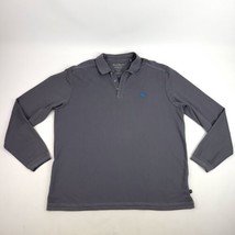 Tommy Bahama Islandzone Supima Men&#39;s Grey Long Sleeve Polo Shirt  Size XL - £22.84 GBP
