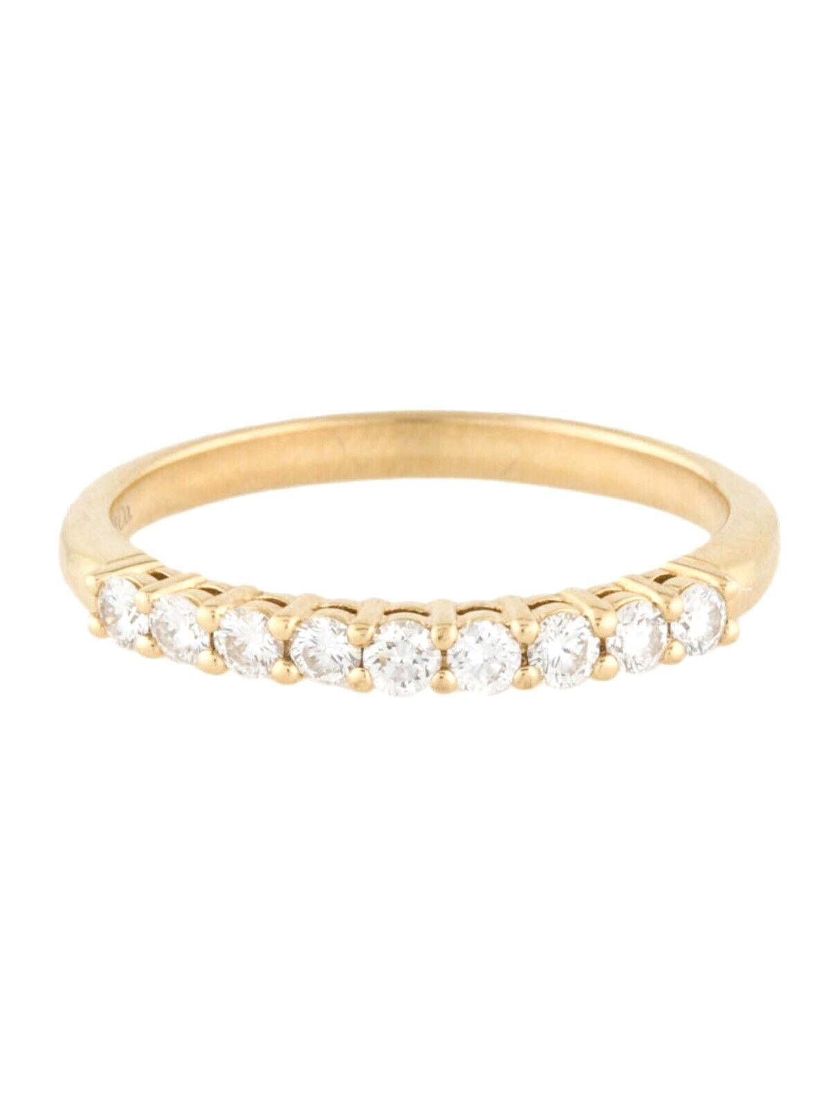 Tiffany & Co. Yellow Gold Embrace .27ct Diamond 2.2mm Shared Wedding Band 6.5 - £1,838.32 GBP