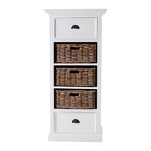 52&quot; White Two Drawer Storage Cabinet With Baskets - £658.16 GBP