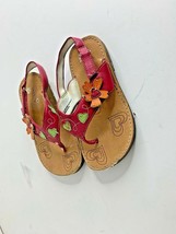 Carole Little Toddler Sz 9 Pink floral Sandal Buckle - £6.20 GBP