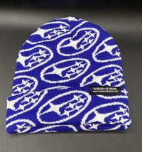 Subaru Of Bend Central Oregon Beanie Hat Blue White Spell Out - $47.42 CAD