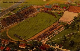 University of Charleston -Laidley Field, West Virginia Linen Postcard-bk67 - £5.54 GBP