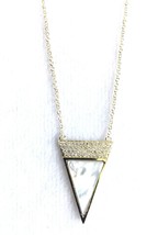 Jardin Pave Cubic Zirconia 18KT Gold Plated Triangle Necklace, 16&quot; + 3&quot; ... - $9.00