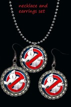 Ghost Busters ghostbusters  earrings &amp; necklace set great gift - $163.92 MXN