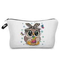 Cute Owl Print Makeup Bags For Women Roomy Toiletry Bag Mini Travel Practical Pe - £45.57 GBP