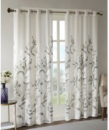 Madison Park Cecily Floral Print 50&quot; x 84&quot; Curtain Panel Gray T4102073 - $29.69