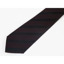 Men's Vito Rofolo From Italy Tie Hankie Set Gift Boxed 100% Silk VR-25 Black Red image 4
