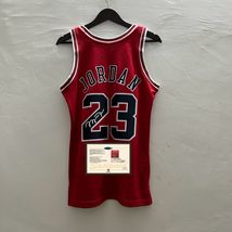 Michael Jordan SIGNED Chicago Bulls NBA #23 Signature Jersey/Shirt + COA... - £119.86 GBP
