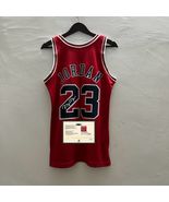 Michael Jordan SIGNED Chicago Bulls NBA #23 Signature Jersey/Shirt + COA... - £107.88 GBP