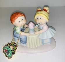 1984 Cabbage Patch Kids Porcelain Figurine Friends Sharing Milkshake - £11.61 GBP