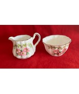 Vintage Royal Stuart Creamer Sugar Bowl Bone China Stevenson Crimped Gol... - $23.62 CAD